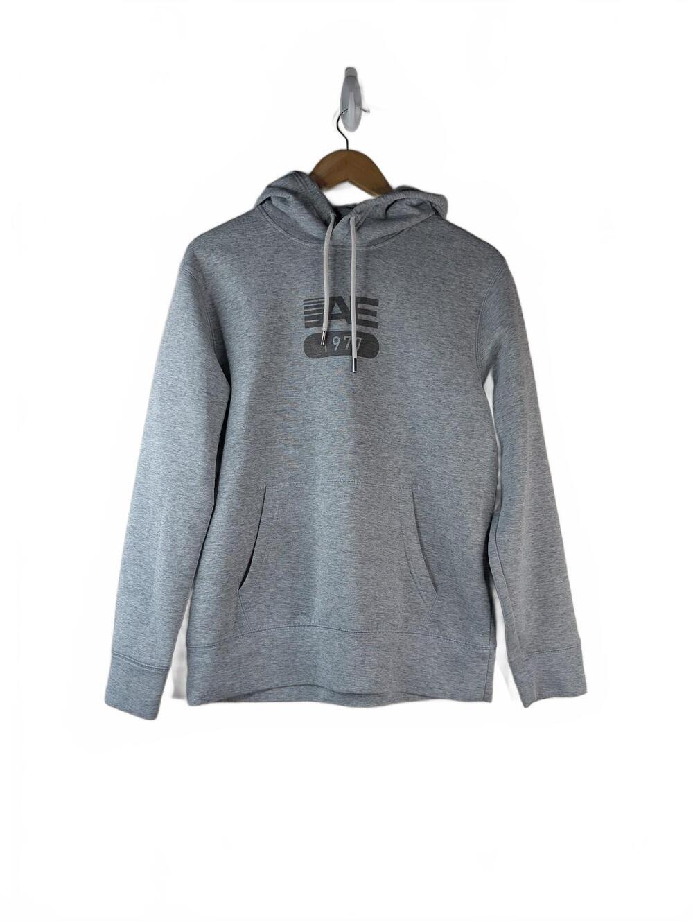 American Eagle 24/7 Light Heather Gray Hoodie Pullover Sweatshirt Size Small